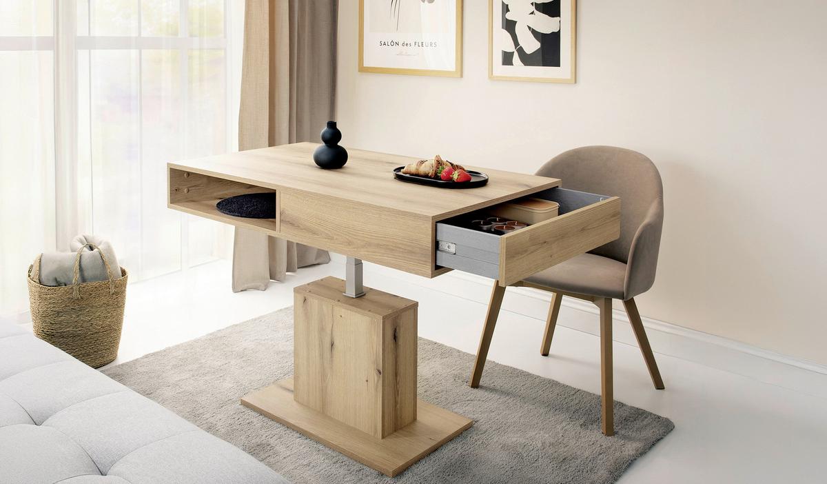 Stolić Cortado - hrast Artisan, Moderno, drvni materijal (110/59,6-79,6/65cm) - Modern Living