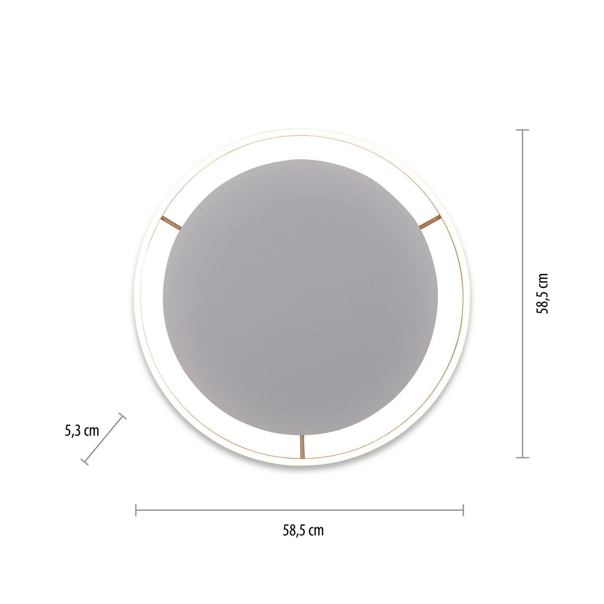 LED-Deckenleuchte Riuts Messingfarben max. 31,50 Watt - Messingfarben, Design, Kunststoff/Metall (58,5/58,5/5,3cm)
