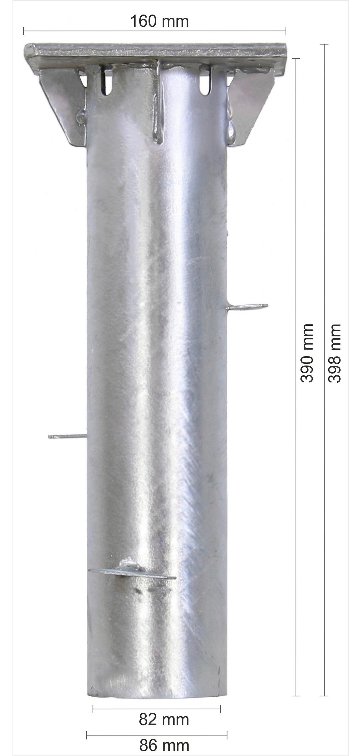 Schneider Sonnenschirmständer Universal Bodenplatte Stahl - Silberfarben, Basics, Metall (16/16/40cm) - Schneider