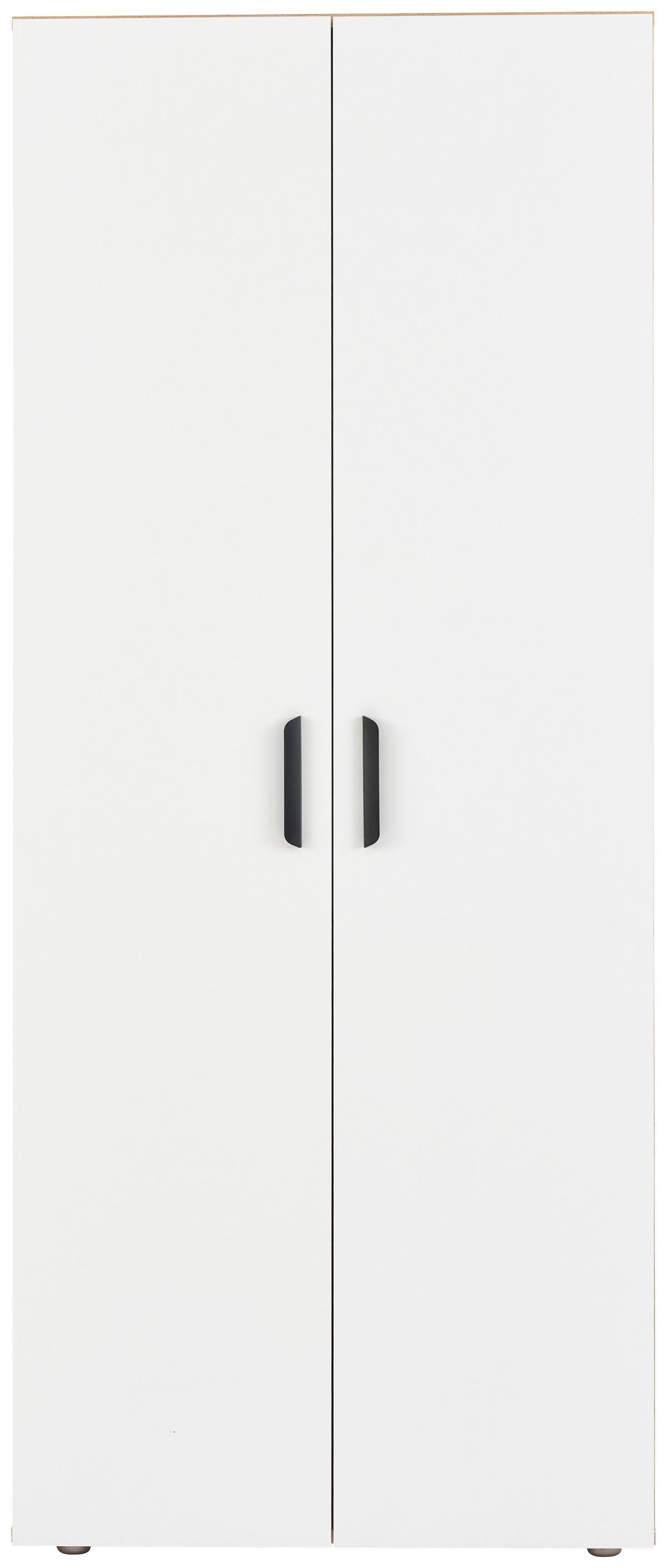 Omara Za Oblačila Basic, Hrast, Bela - črna/bela, Konvencionalno, umetna masa/leseni material (74/179/51,9cm)