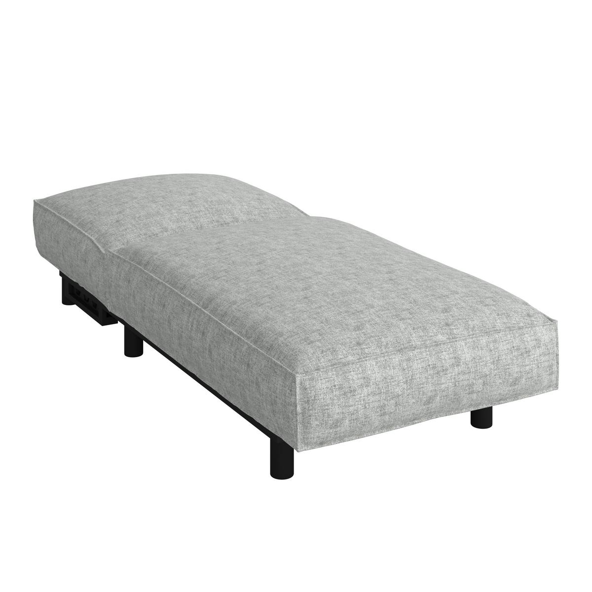 LEŻAK OGRODOWY MARINA - jasnoszary, Modern, metal/tkanina (195/90/42cm) - Bessagi Garden