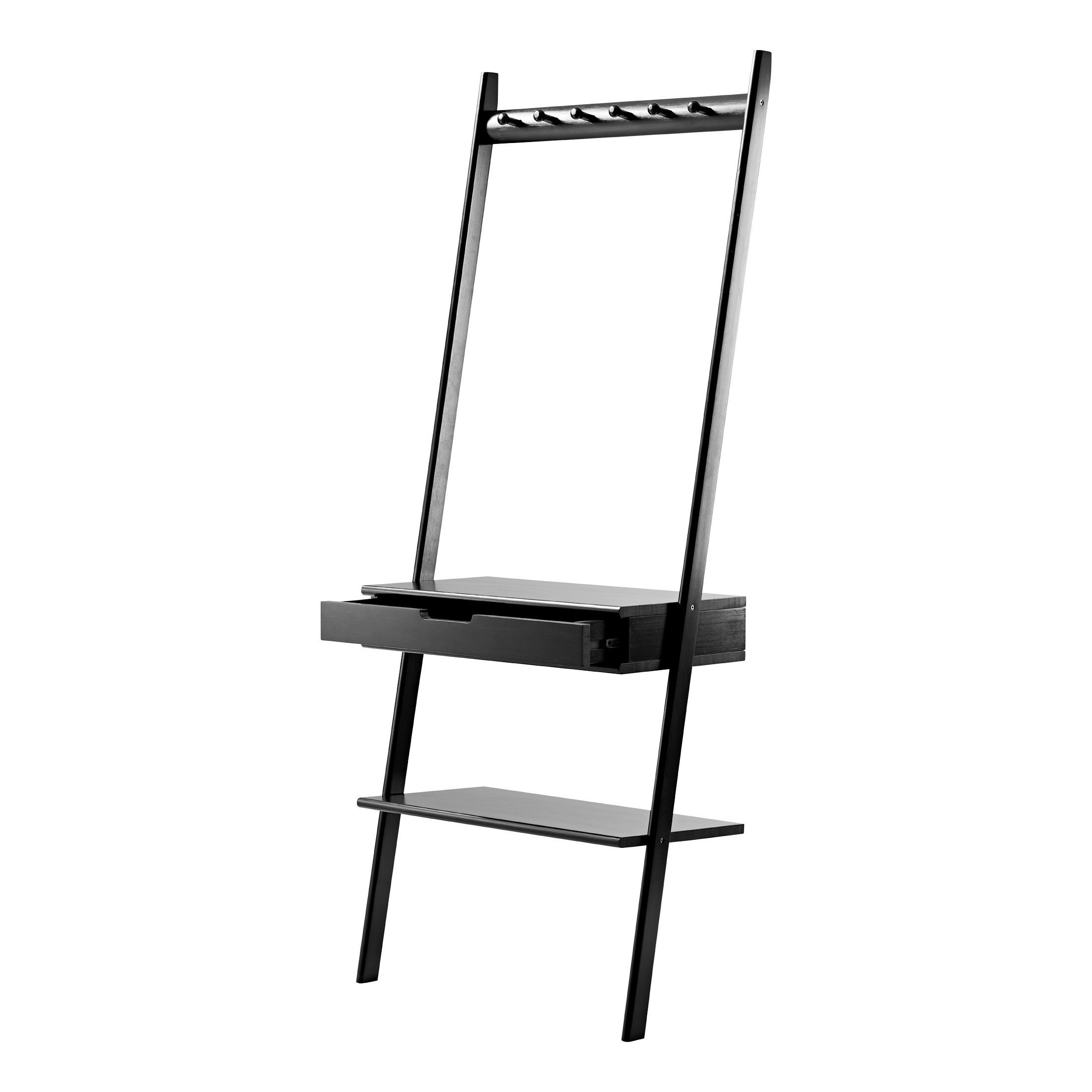Garderobenpaneel Noble Wandständer - Schwarz, Natur, Holz (70/180/35cm) - MID.YOU