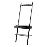 Garderobenpaneel Noble Wandständer - Schwarz, Natur, Holz (70/180/35cm) - MID.YOU