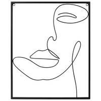 Wanddeko Lady in Schwarz - Schwarz, Modern, Metall (36/45cm) - Mömax