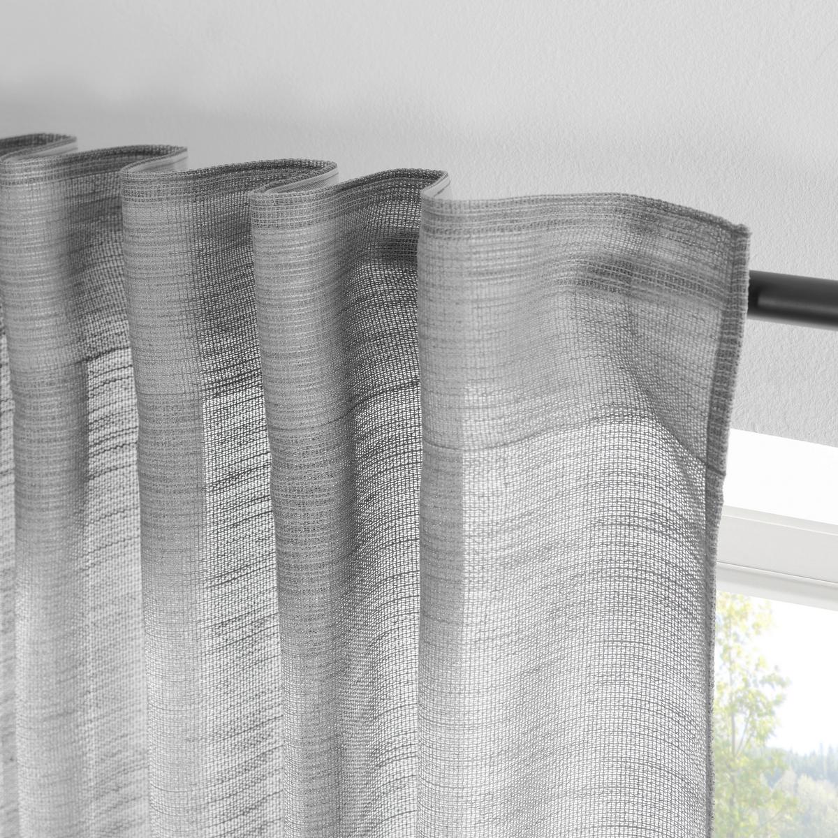 Készfüggöny Eva - szürke, Romantik / Landhaus, textil (140/255cm) - Premium Living