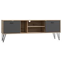 Comodă joasă NEYLE -EXKLUSIV- - stejar Artisan/negru, Modern, material pe bază de lemn (163,1/58/41,5cm) - Modern Living