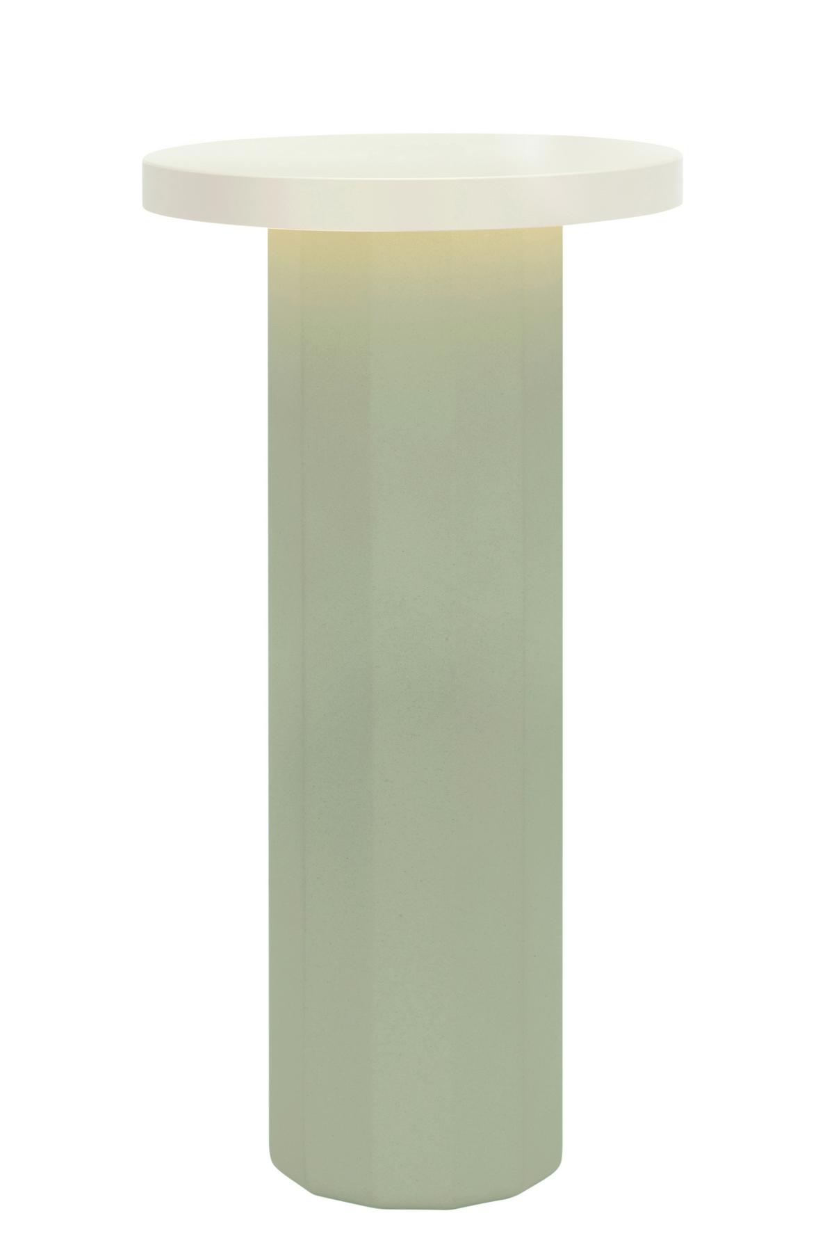 LAMPA STOŁOWA Z AKUMULATOREM ION *DK* - zielony, Design, kamień/metal (16/31,6cm) - Dieter Knoll