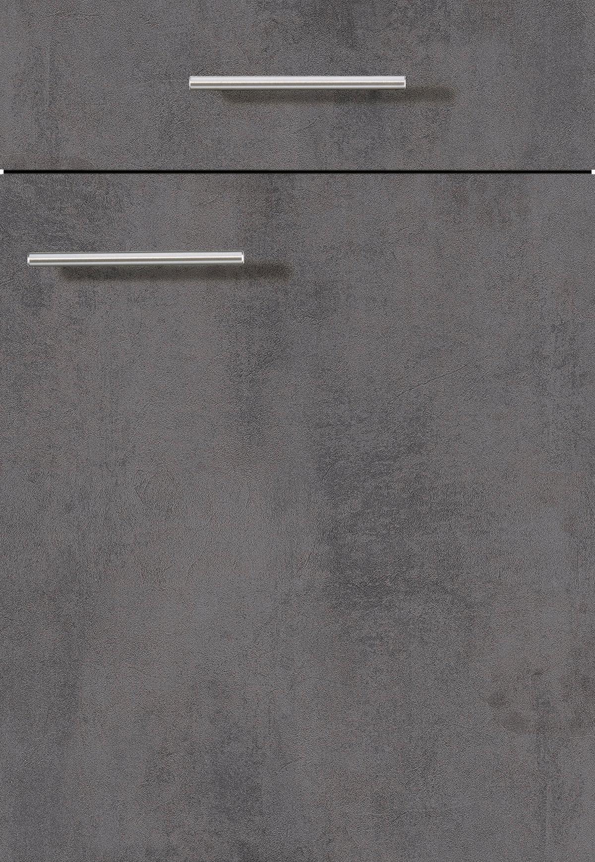 Eckküche IBZ ohne Geräte ca. 225x241 cm Grau - Eichefarben/Schwarz, Design, Holzwerkstoff/Metall (225/241cm) - Impuls