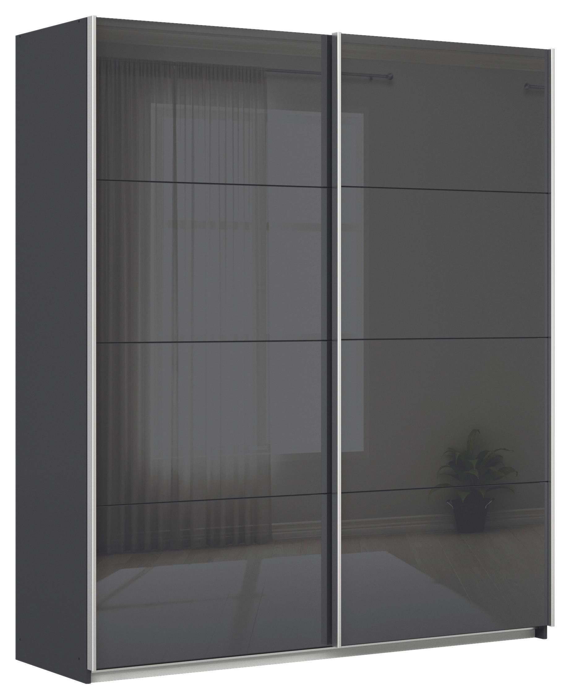 Ormar S Kliznim Vratima Feldkirch - antracit visoki sjaj/antracit, Moderno, staklo/drvni materijal (181/210/62cm) - Modern Living