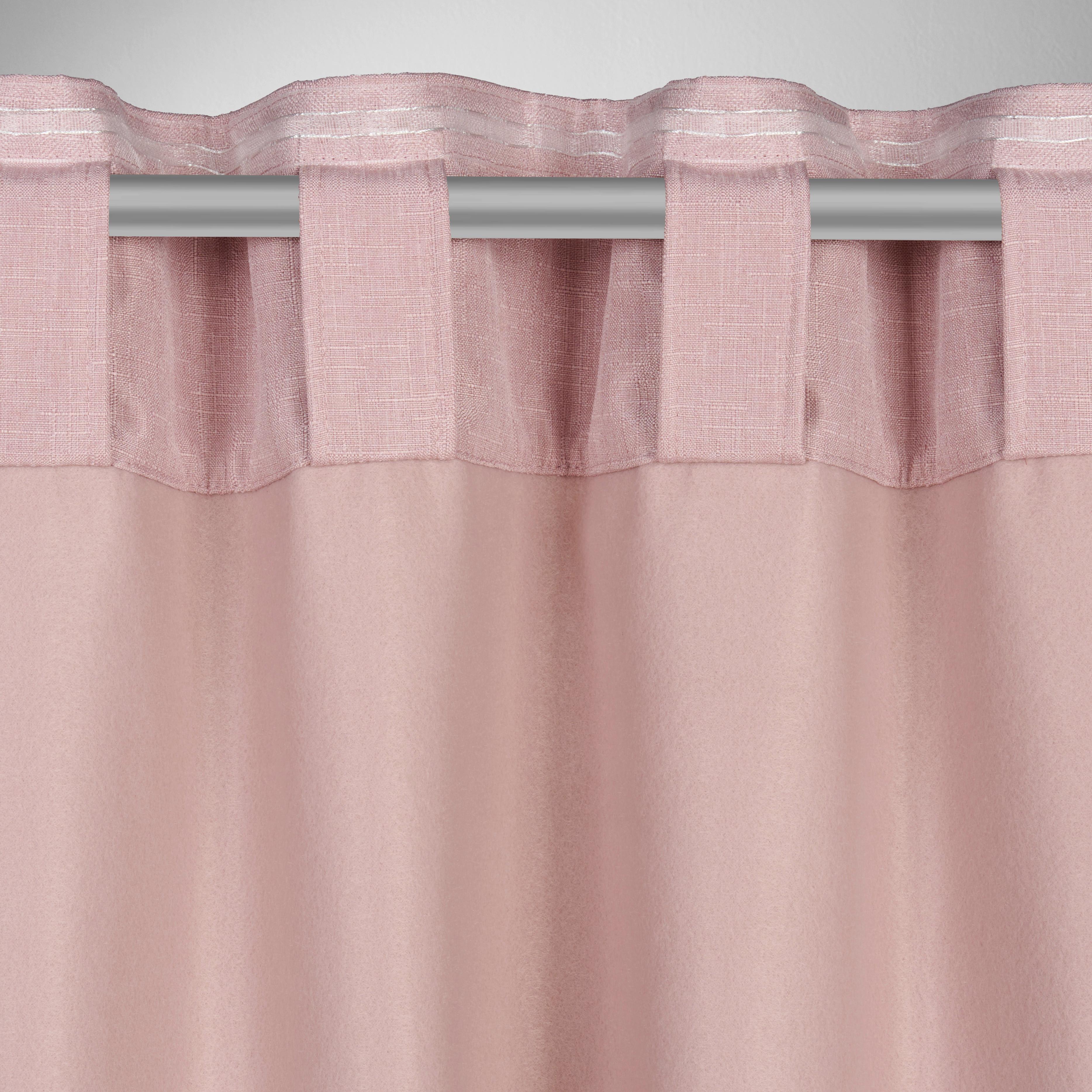 SOLSKYDDSGARDIN ANTON - rosa, textil (135/255cm) - Mömax