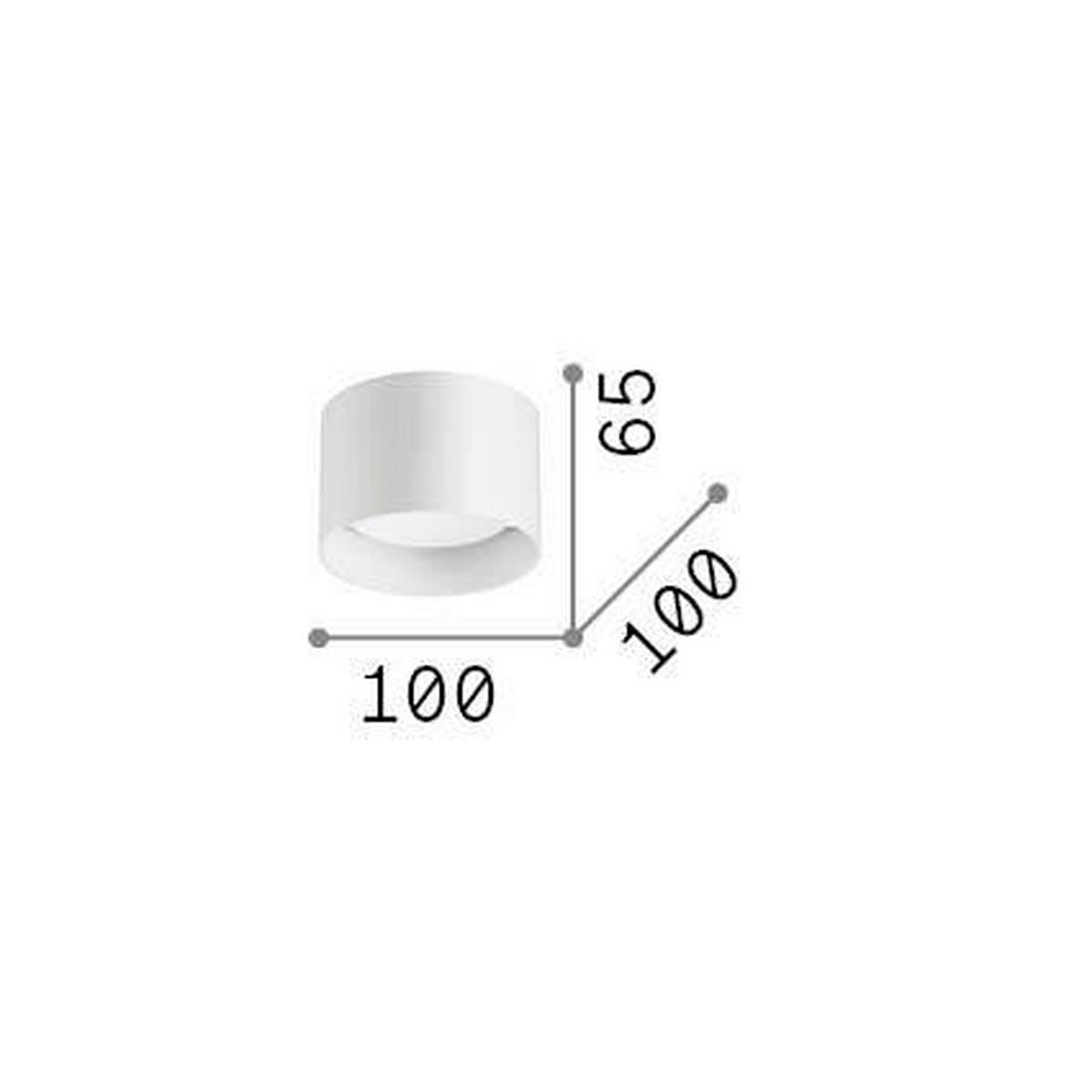 LED-Deckenleuchte Round Schwarz max. 9 Watt - Schwarz, Basics, Metall (10/10/6,5cm) - Ideal Lux