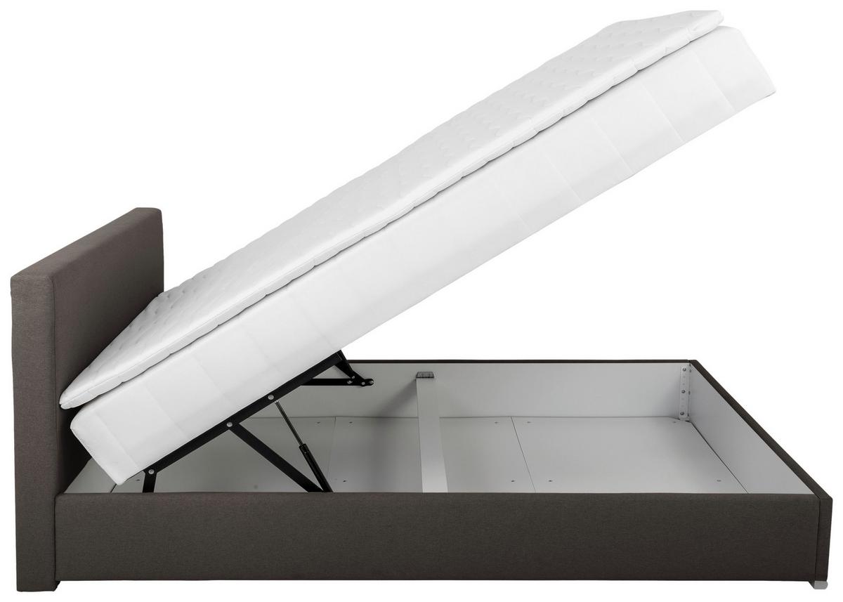 Tapecirani Krevet Cosi - boje kroma/antracit, Konvencionalno, drvo/metal (140/200cm)