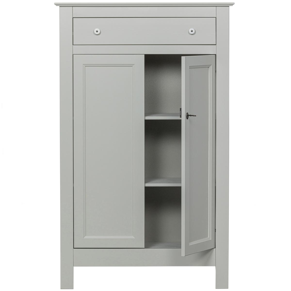 Kommode Eva Hellgrau B: 93cm - Hellgrau/Schwarz, Design, Holz/Holzwerkstoff (93/150/40cm) - Livetastic