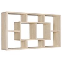 Stenski Regal Alex - barve hrasta, Konvencionalno, leseni material (85/47,5/16cm) - MID.YOU