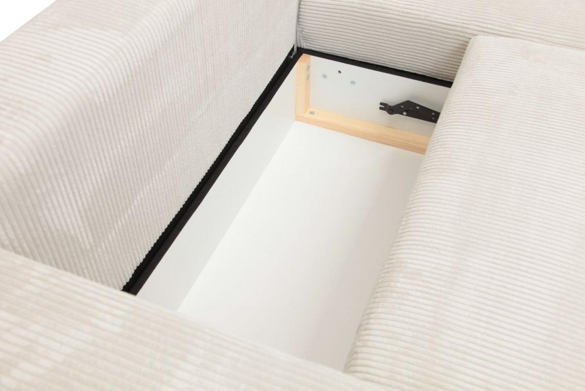 Kutna Garnitura Xela - bijela/crna, Moderno, tekstil (265/170cm) - Modern Living