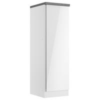 Apothekenschrank Monza ca. 50x166 cm Weiß/Grau - Weiß Hochglanz/Weiß, LIFESTYLE, Holzwerkstoff (50/166/60cm) - Held