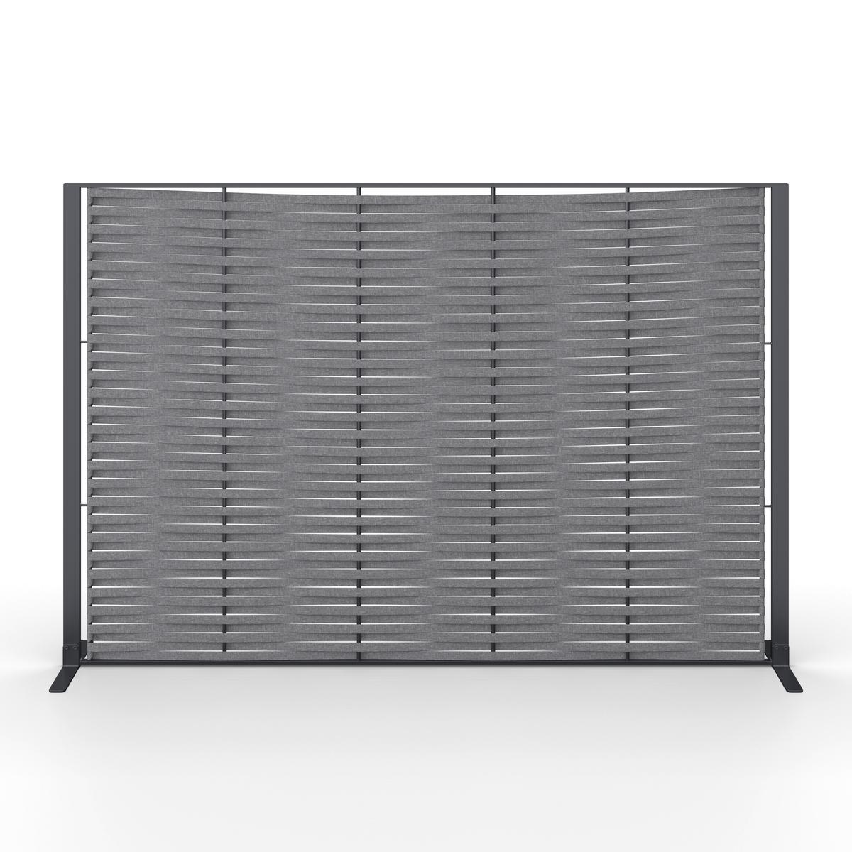 Paravan Java - gri închis, Modern, metal/textil (180/120/36cm) - Bessagi Garden