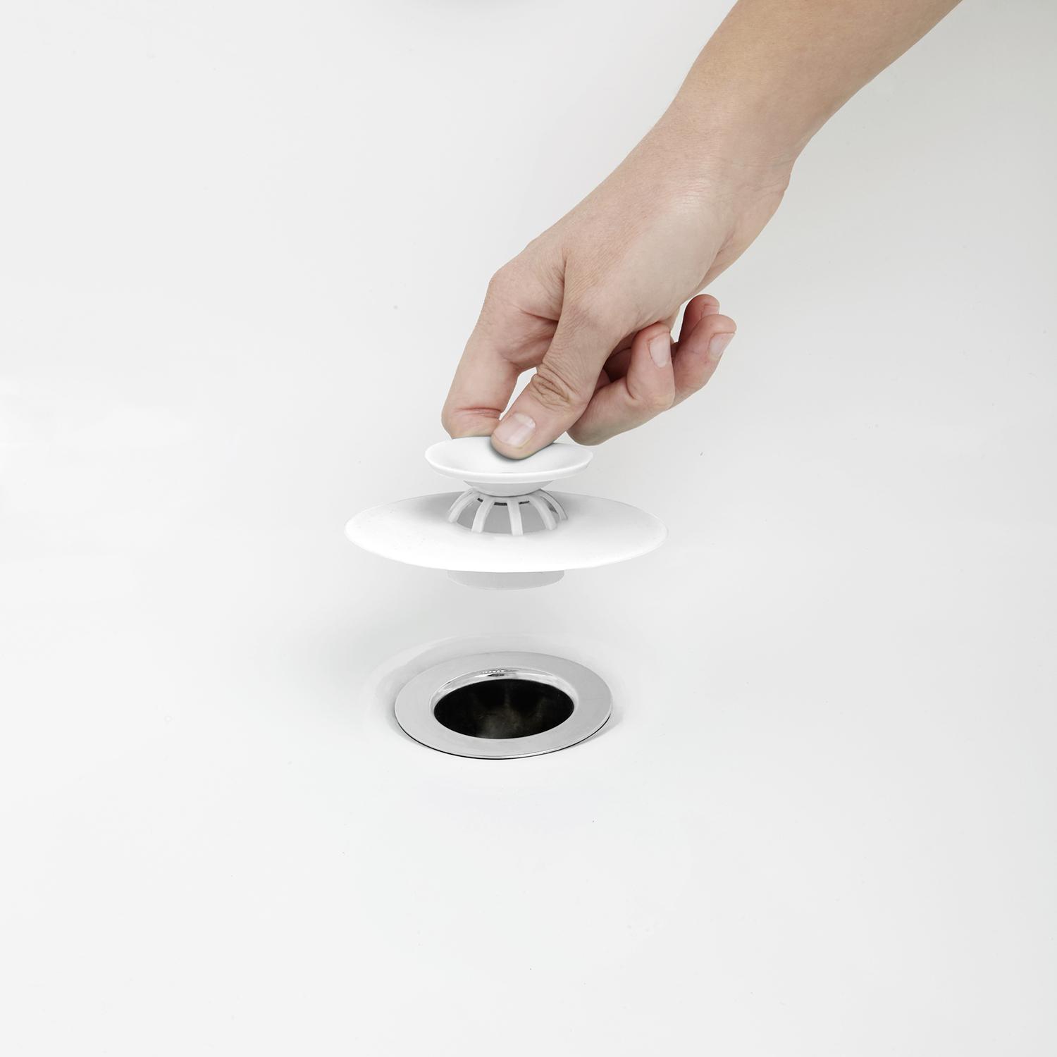 Mrežica Za Odtok Easy - Flex - bela, Moderno, kovina/umetna masa (10,2/2,5cm) - Premium Living