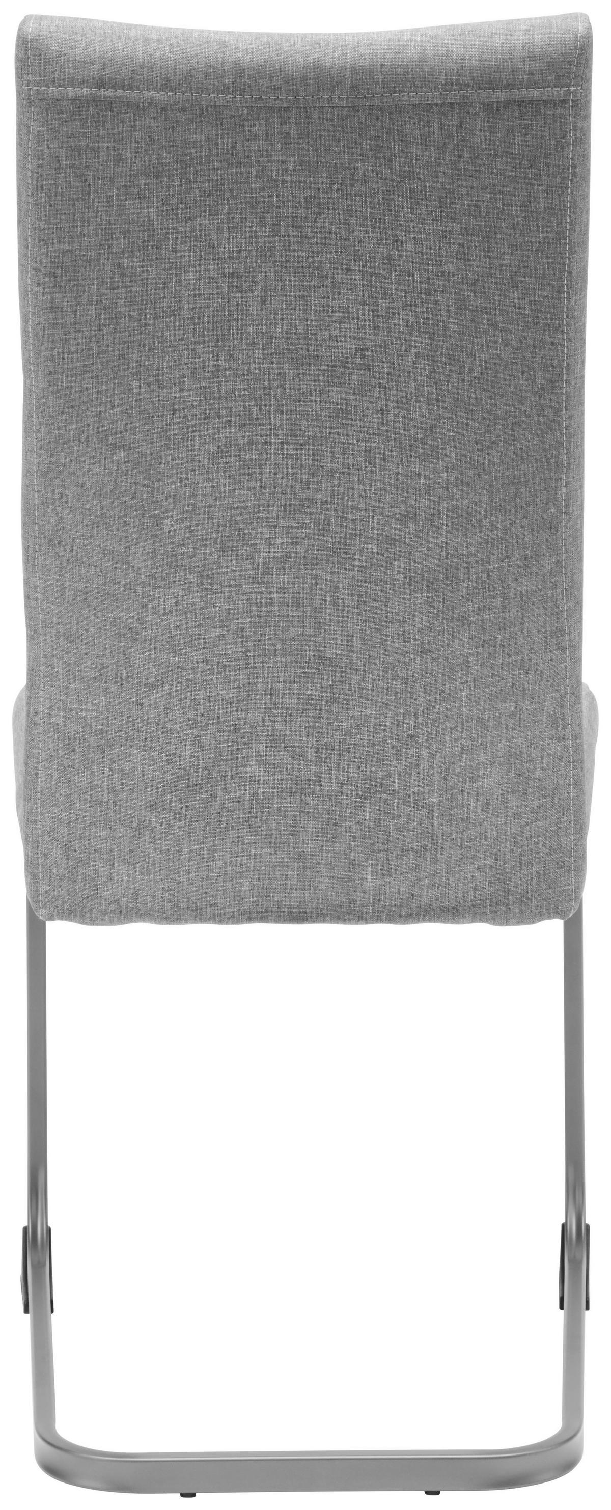 KRZESŁO NA PŁOZIE LEADER - jasnoszary/szary, Modern, metal/tkanina (43/100/59cm) - Livetastic