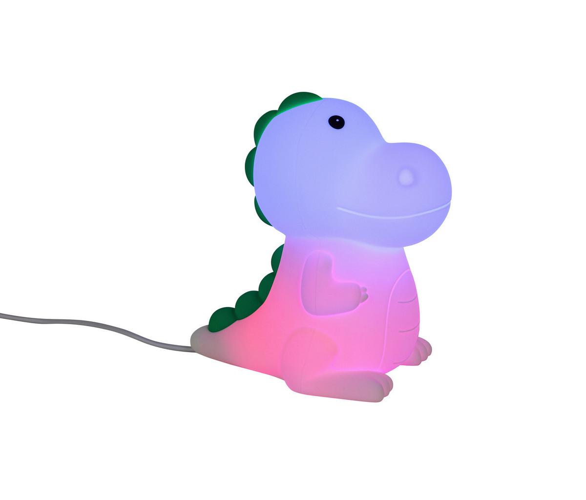 Nočna Lučka Dino - bela, Moderno, umetna masa (8,5/13,8/13,5cm) - Mömax