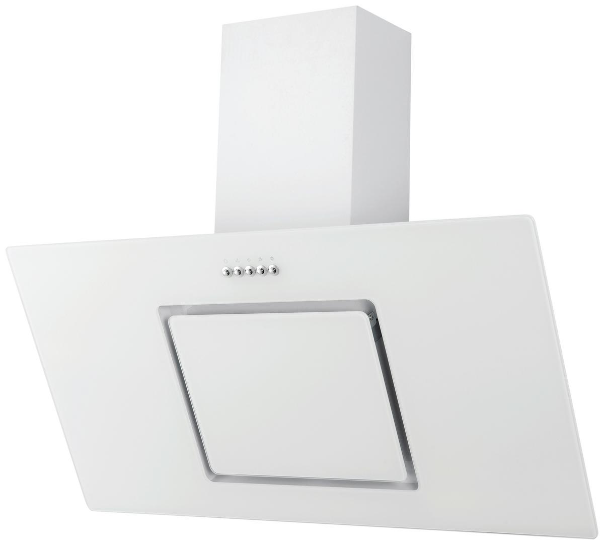 Kuhinjska Napa Svea, 90cm - bela, Trend, kovina/steklo (90/73,9-111,9/37cm) - Respekta