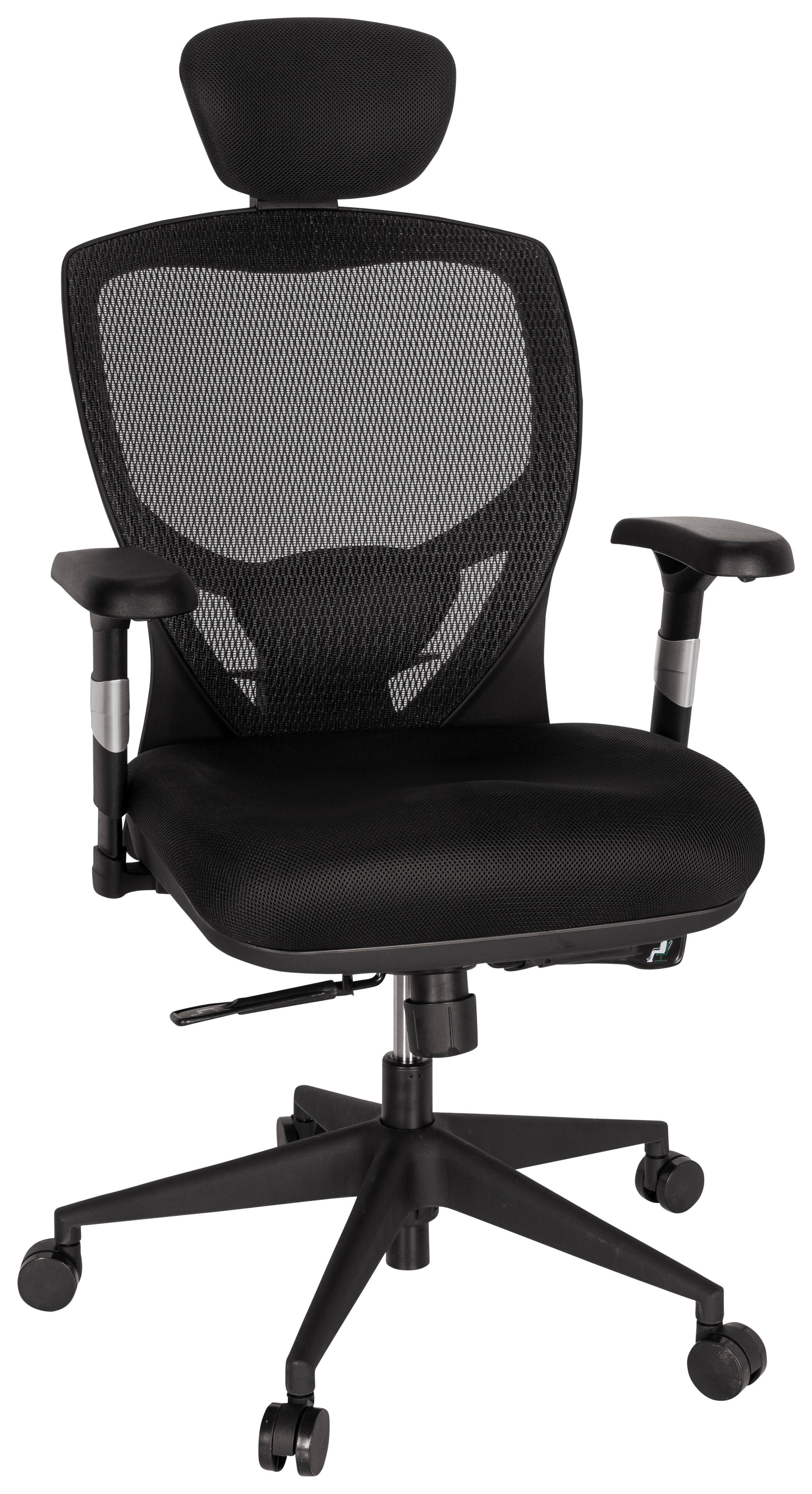 Pisarniški Stol Venus Base, Črna - črna, Basics, umetna masa/tekstil (66/117/65cm) - MID.YOU