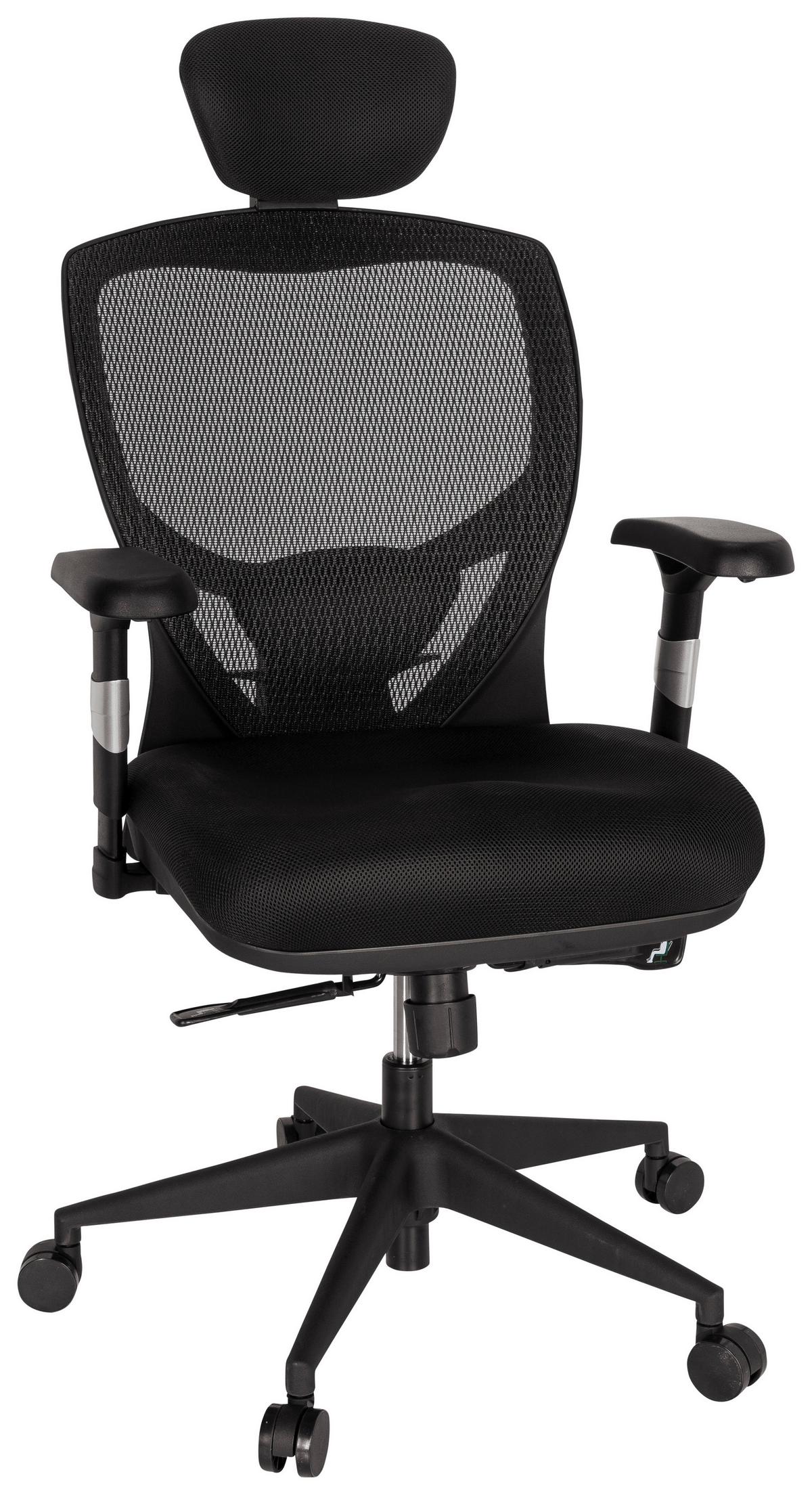 Pisarniški Stol Venus Base, Črna - črna, Basics, umetna masa/tekstil (66/117/65cm) - MID.YOU