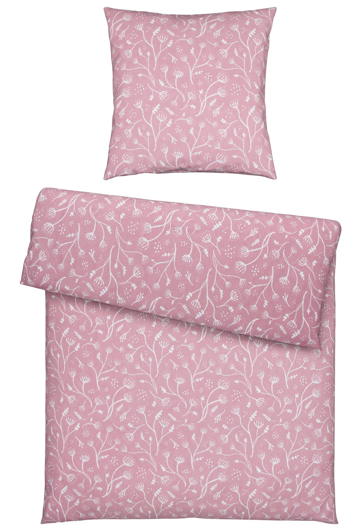 Bettwäsche Frida Mauve ca. 135x200cm - Mauve, KONVENTIONELL, Textil (135/200cm) - Modern Living