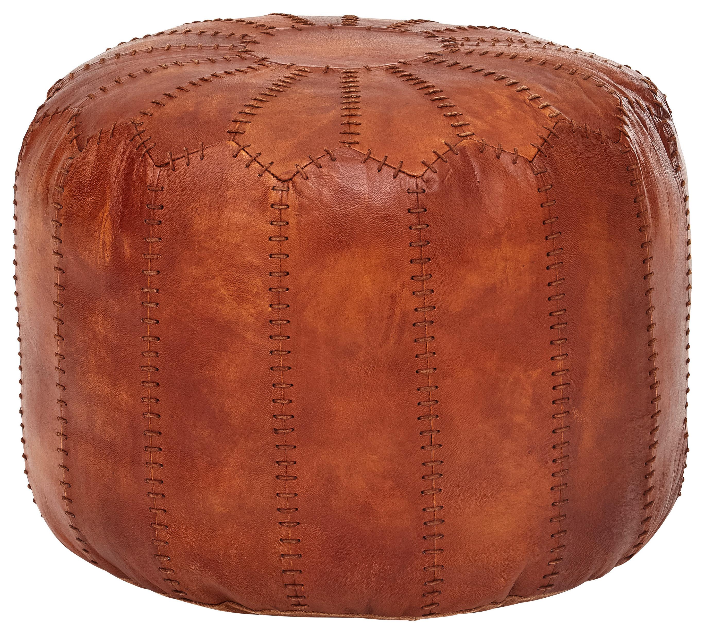 Tabure Iz Blaga Pouf - rjava, Trendi, usnje (52/40/52cm) - MID.YOU