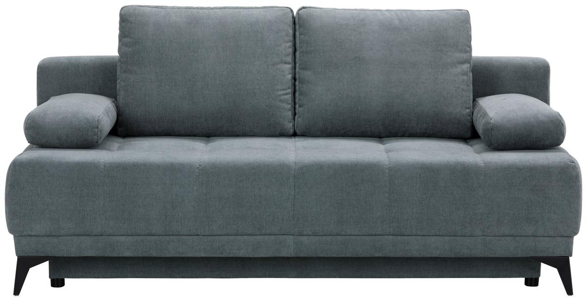 Schlafsofa in Hellblau - Blau/Schwarz, MODERN, Textil (195/77/100cm) - Mömax