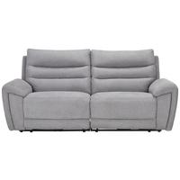 Sofa Knut in Grau mit Relaxfunktion - Schwarz/Grau, KONVENTIONELL, Holz/Textil (213/100/94cm) - Based