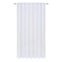 Fertigvorhang Leo Transparent in Weiß ca. 140x175cm - Weiß, KONVENTIONELL, Textil (140/175cm) - Modern Living