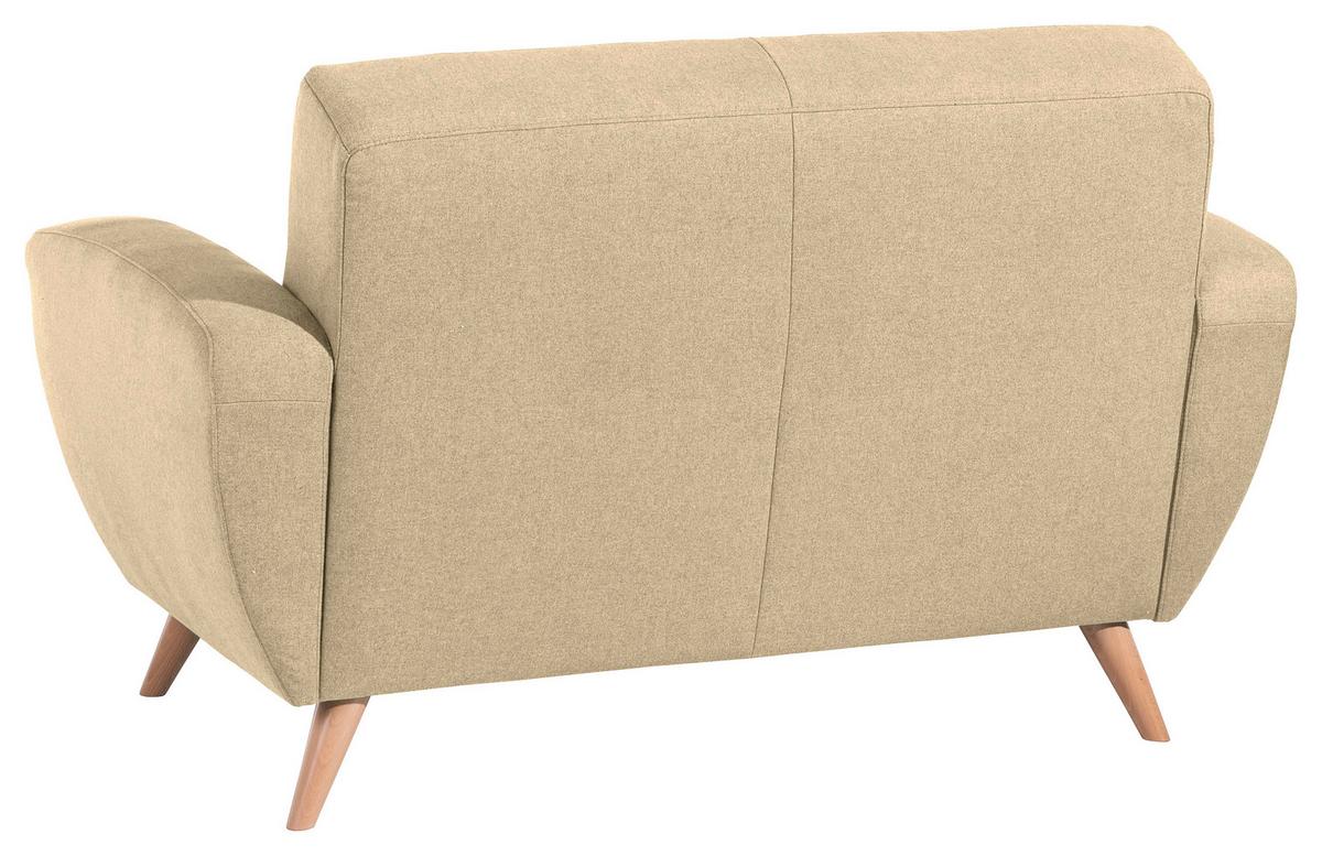2-SITZER-SOFA JERRY - Beige/Naturfarben, Design, Holz/Textil (136/85/82cm) - Max Winzer