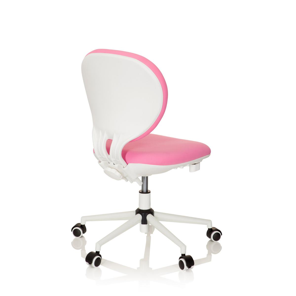 Jugenddrehstuhl Kid Vivo Stoff Pink/Weiß - Pink, Basics, Kunststoff (43/82-95/56cm) - MID.YOU