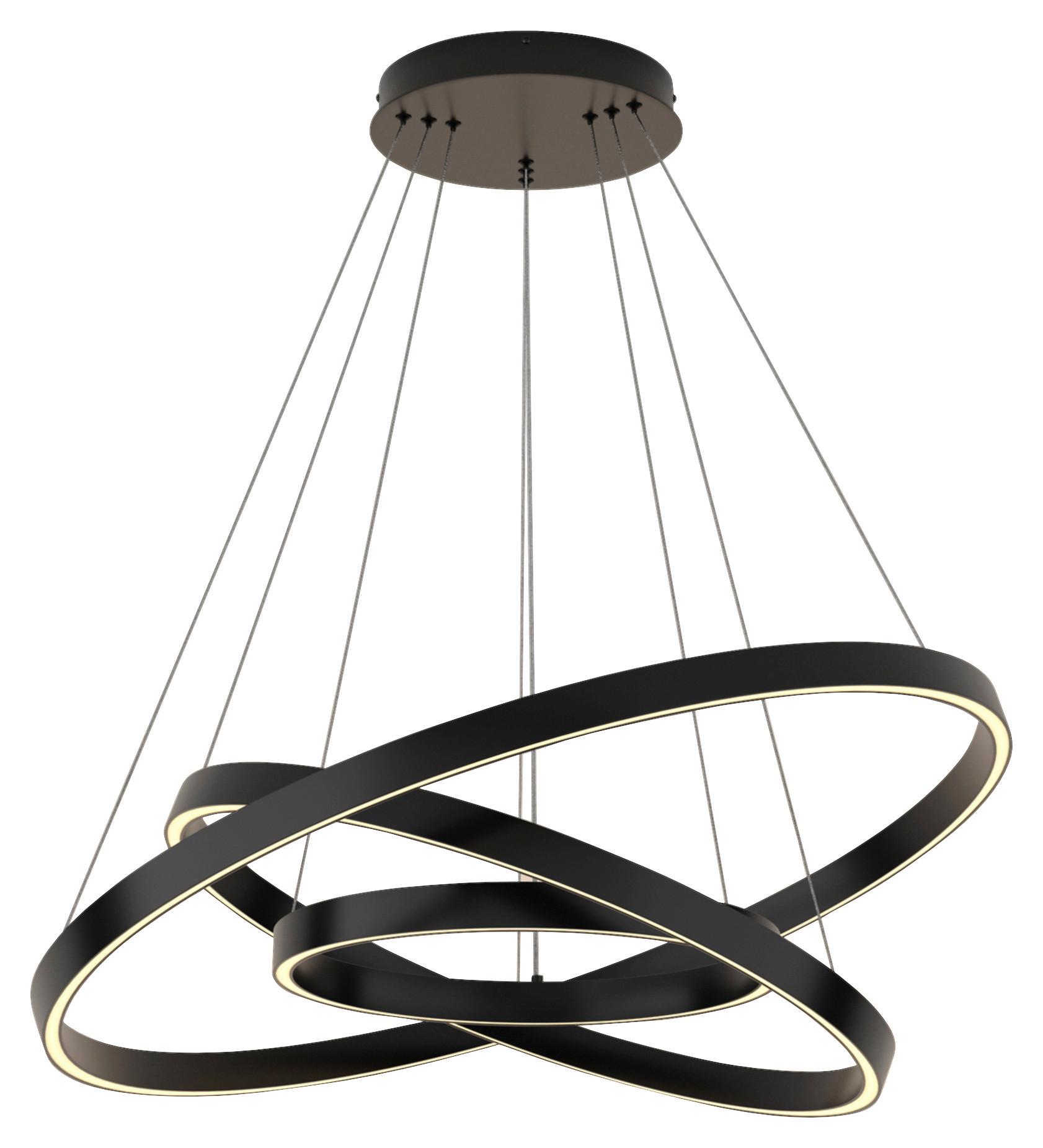Pendelleuchte Rim Schwarz max. 115 Watt - Schwarz, Basics, Metall (80/100/80cm) - MAYTONI