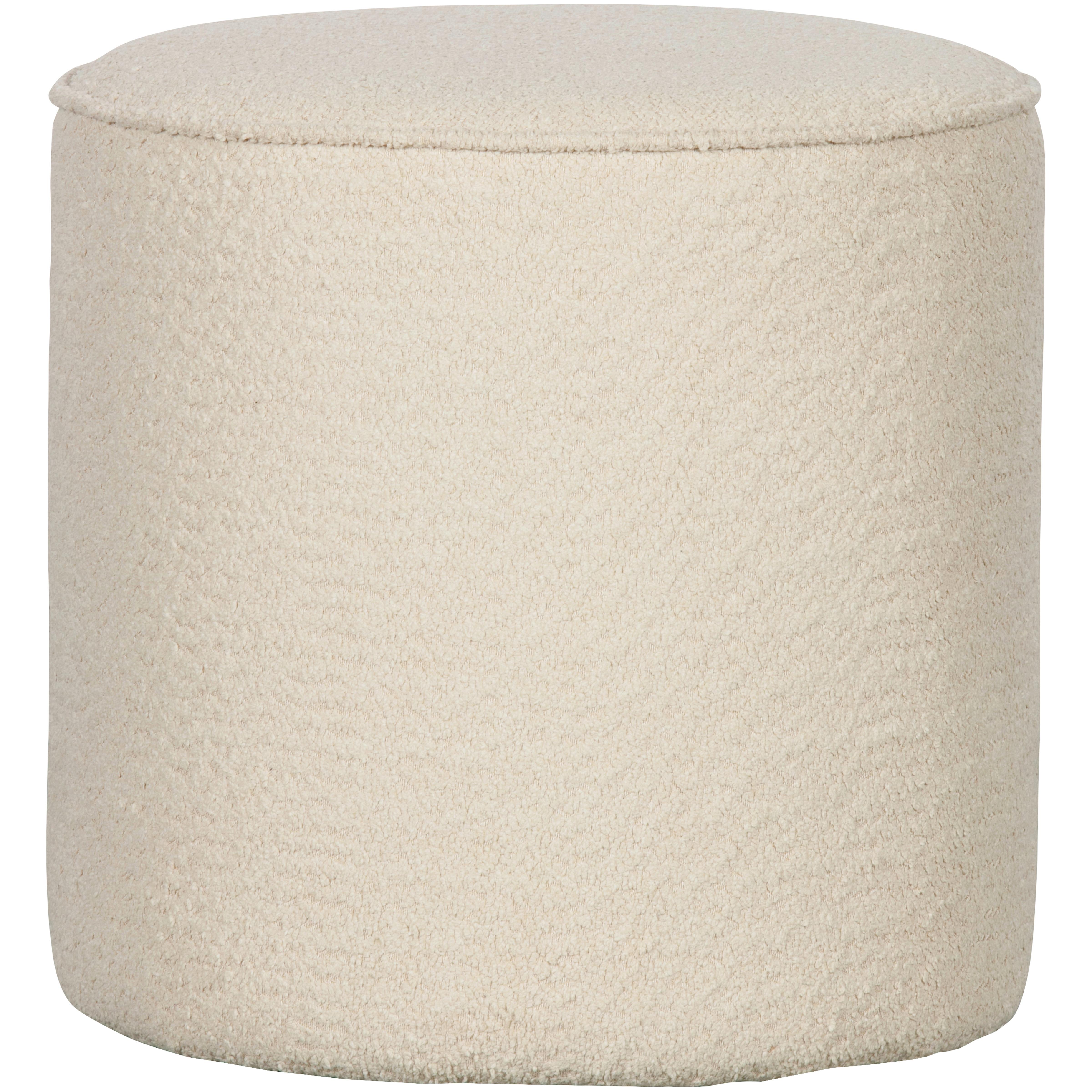 Hocker Sara Creme - Creme, Design, Textil (46/46/46cm) - Livetastic