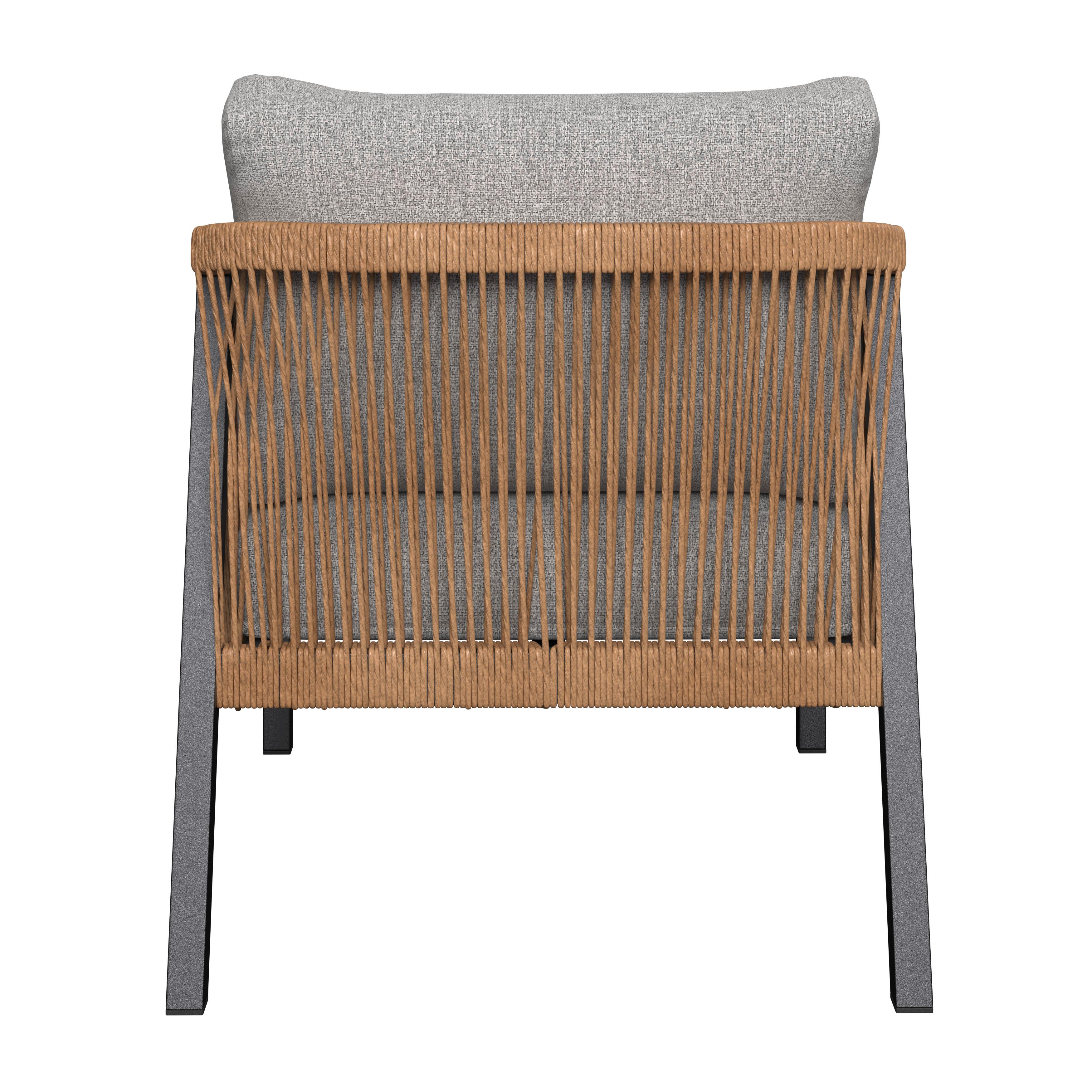 LOUNGEGRUPP DOHA 1 - ljusgrå/antracit, Modern, metall/glas - Mömax