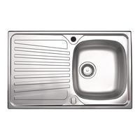 Spüle Montigo 45, aus Edelstahl - Edelstahlfarben, MODERN, Metall (79/50cm) - HKT