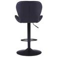 Taburet De Bar Klaus - gri închis/negru, Modern, metal/textil (48l) Taburet De Bar Klaus - gri închis/negru, Modern, metal/textil (48l)
