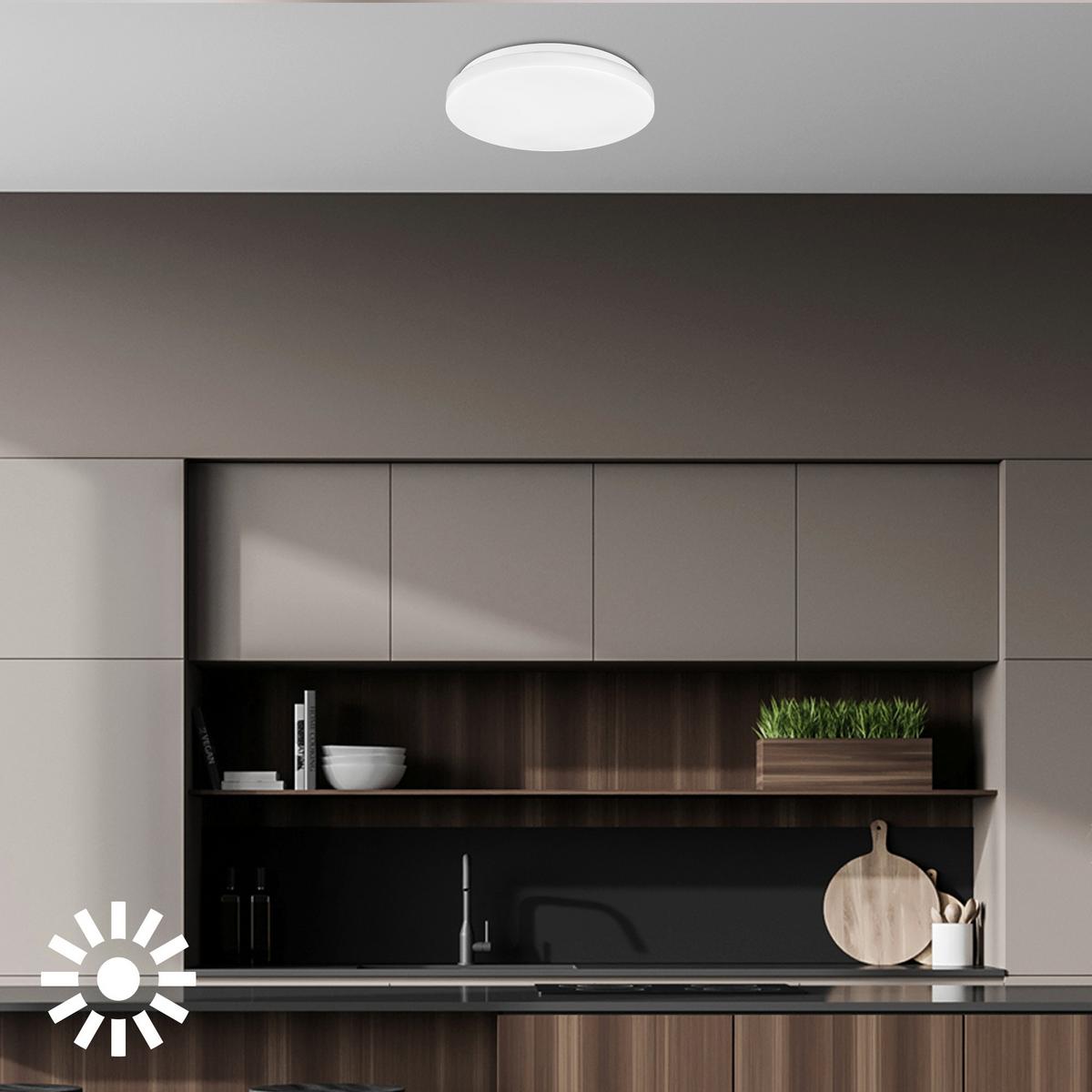 LAMPA SUFITOWA LED 3866016 ELIPSO A - biały, Basics, tworzywo sztuczne (29/6cm)