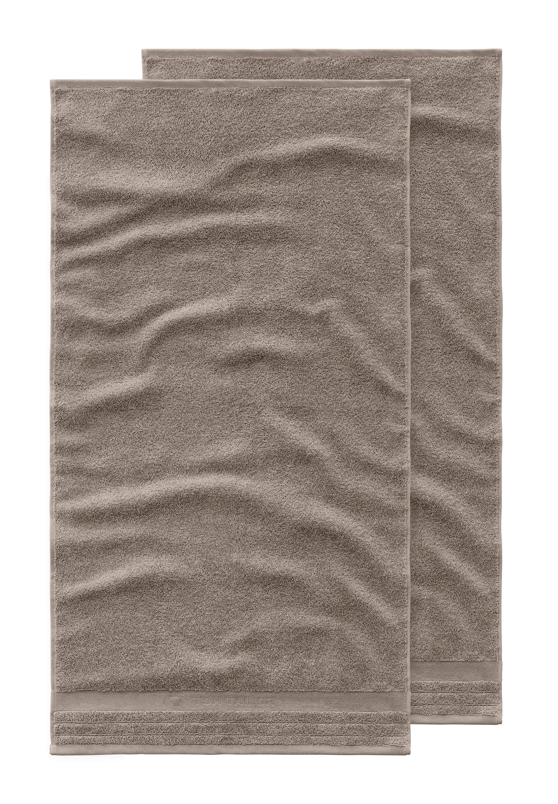 ZESTAW RĘCZNIKÓW FROTTE 100114 - taupe, Basics, tkanina - Tom Tailor