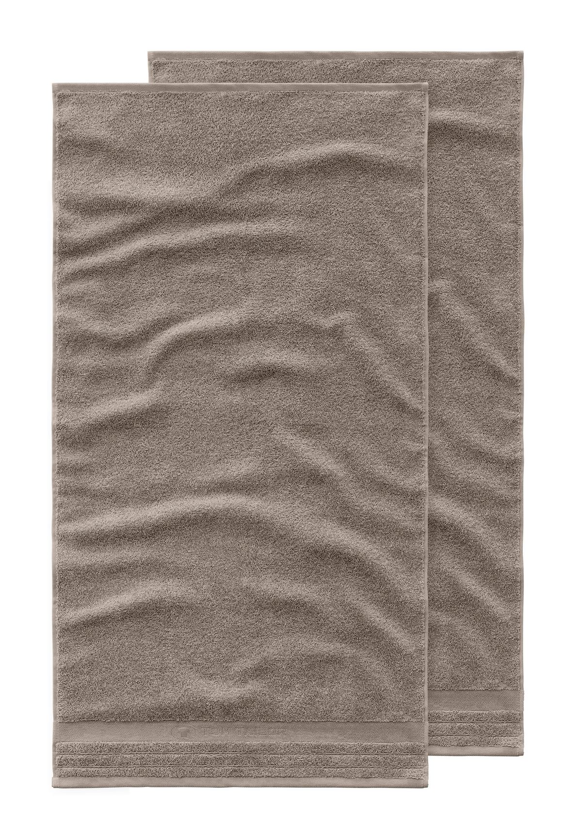 ZESTAW RĘCZNIKÓW FROTTE 100114 - taupe, Basics, tkanina - Tom Tailor