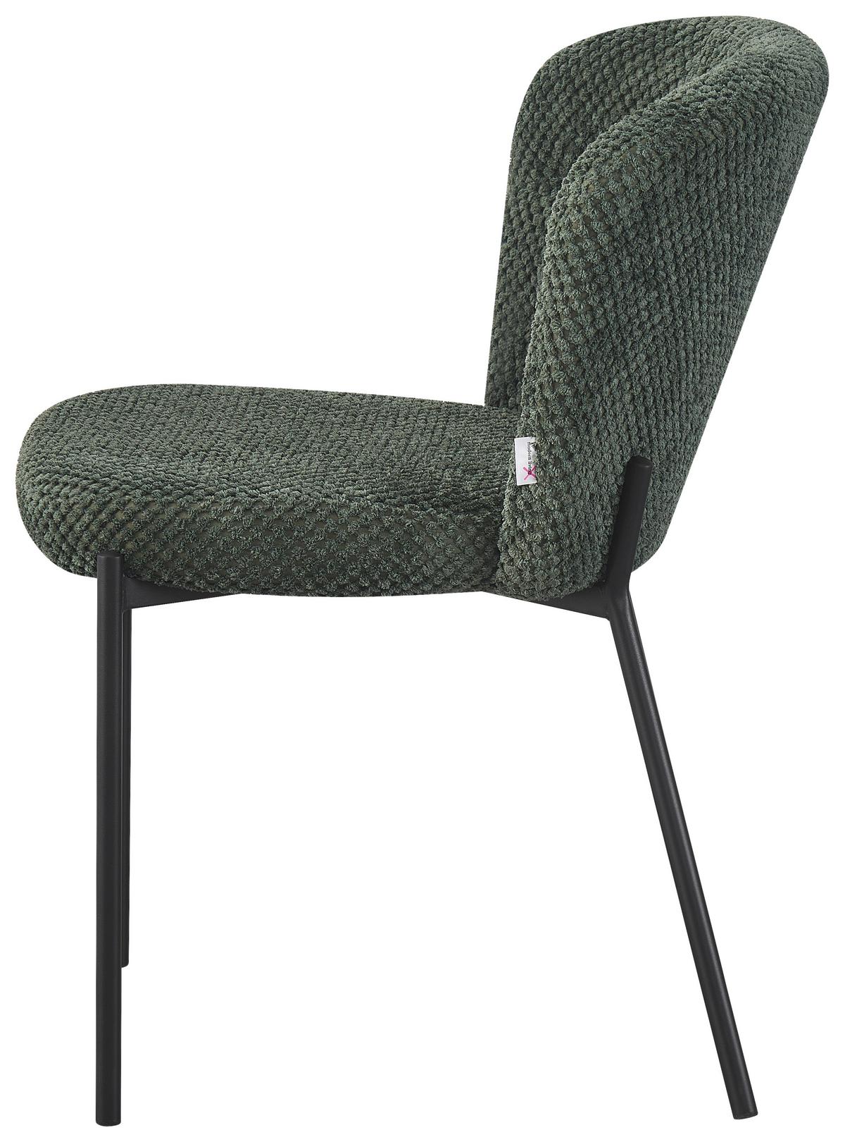 Stuhl Emily Grün - Schwarz/Grün, LIFESTYLE, Holz/Textil (55/79/59cm) - Mömax