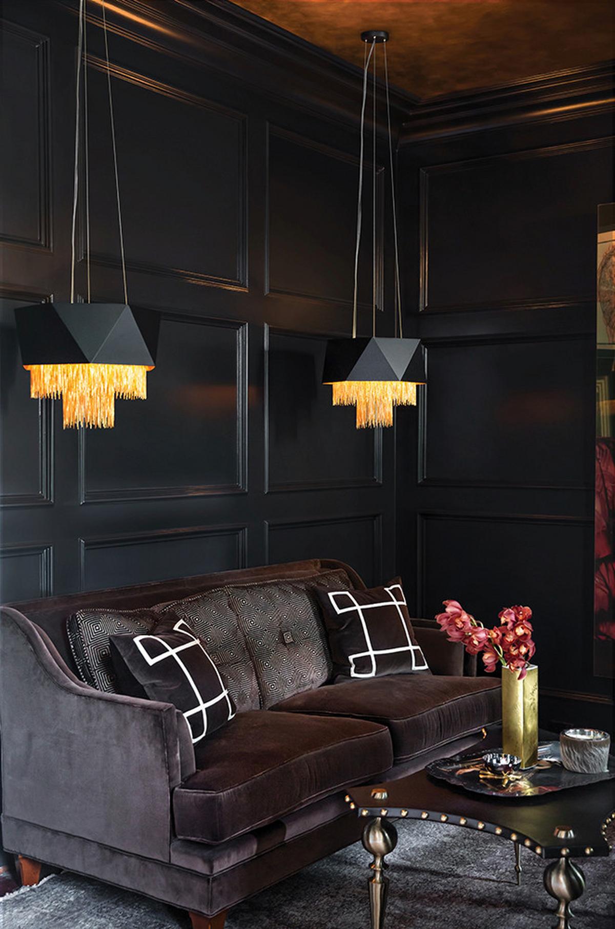 Viseća Svjetiljka Zuma - crna, Konvencionalno, tekstil/plastika (45/47.4cm) - Elstead Lighting