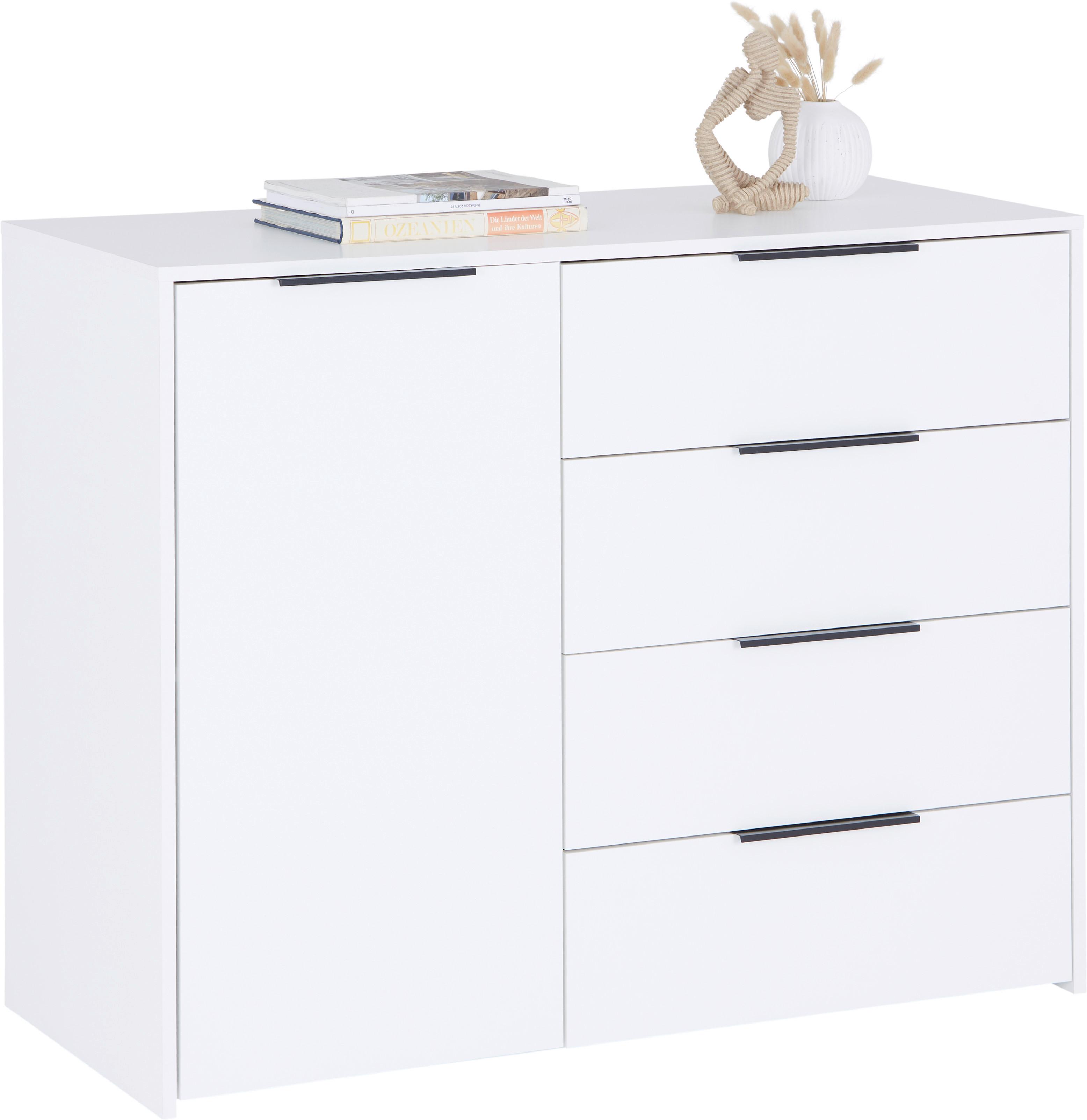 Comodă ALAN 3 - alb, Modern, material pe bază de lemn (114,5/93,4/50cm) - Modern Living