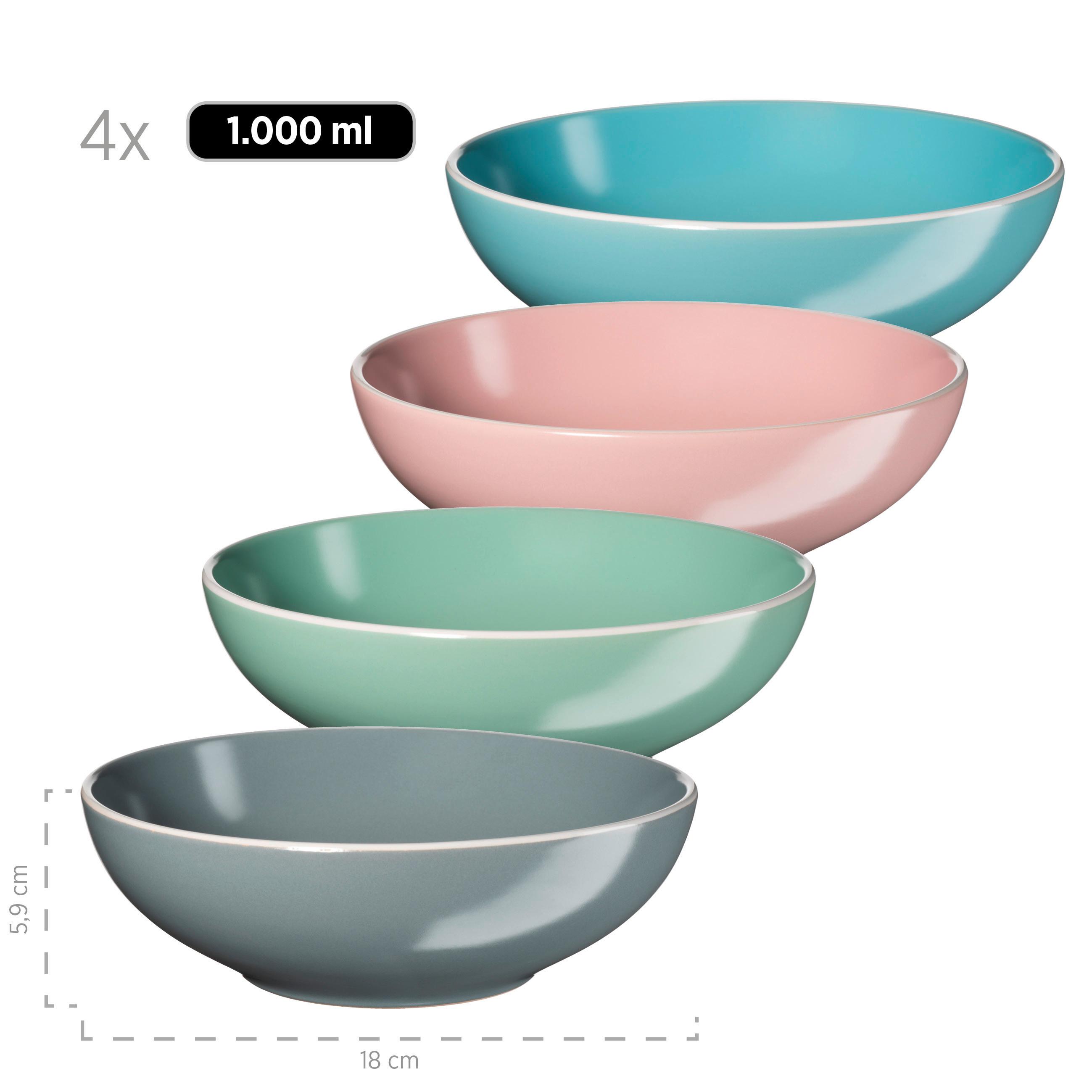 KOMBISERVICE KOMBISERVICE, 934006 - Türkis/Rosa, Basics, Keramik - Mäser