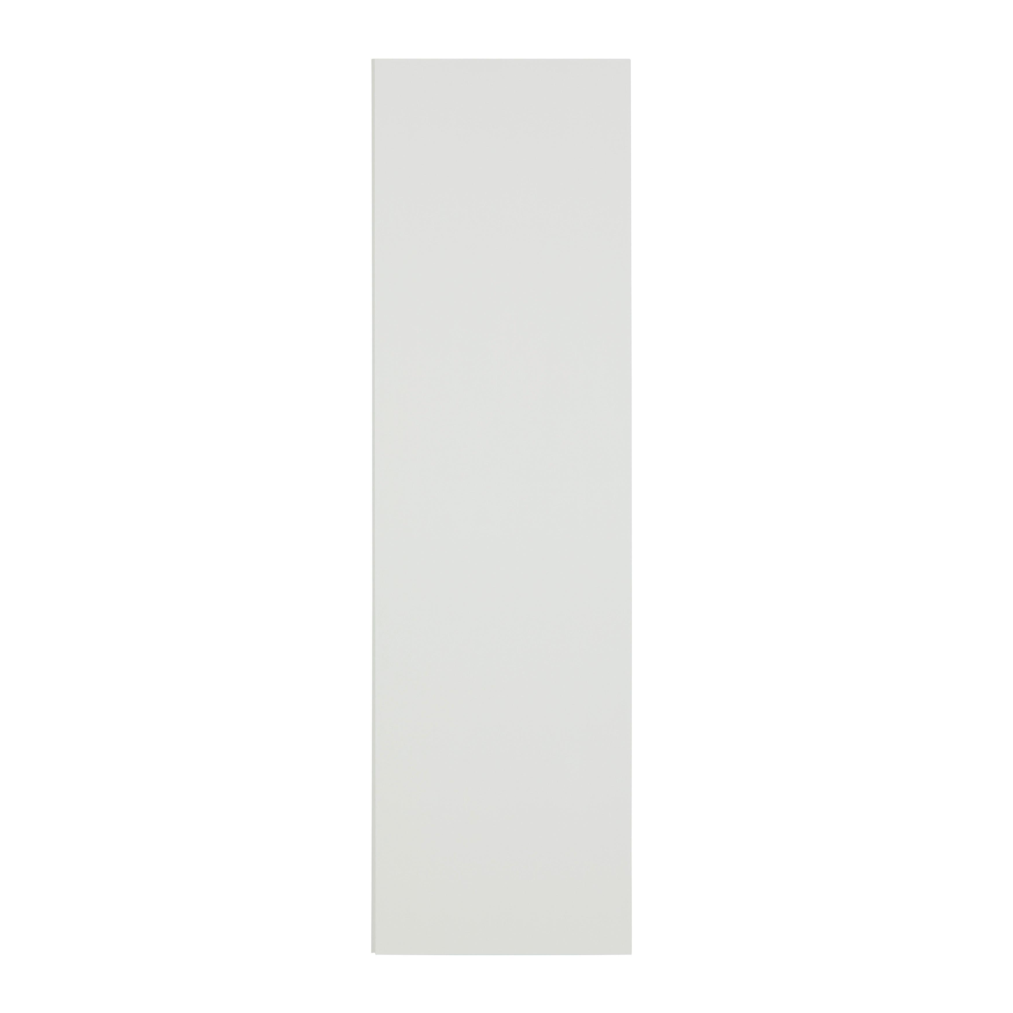 Faliszekrény Wide - Magasfényű fehér, modern, Faalapú anyag (123/35/30cm)