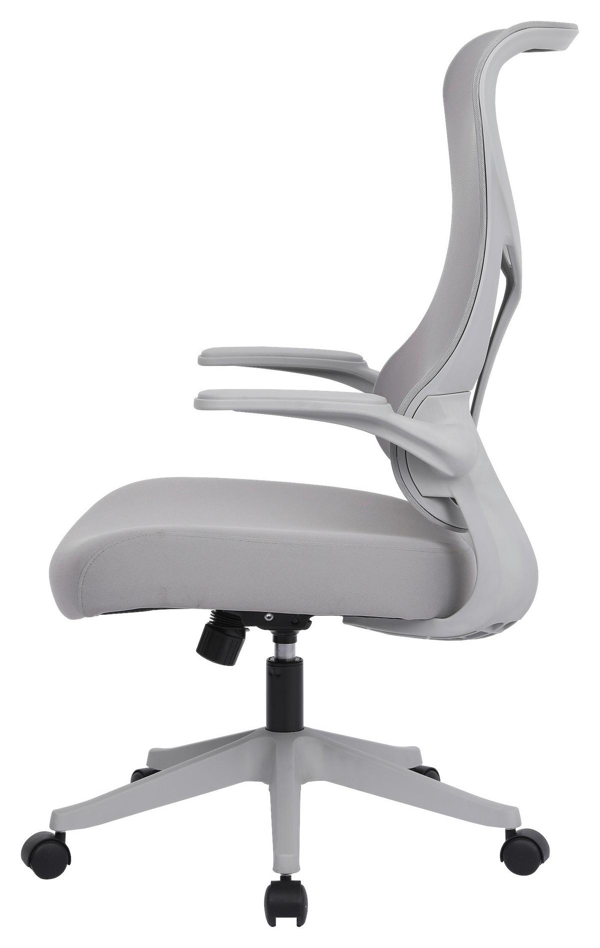 Uredska Stolica Button - siva, Moderno, drvo/metal (63/106-114/68cm) - Modern Living