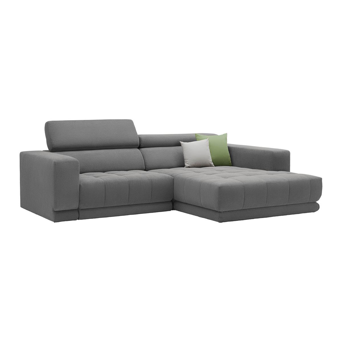 Kutna Garnitura Portland - siva/crna, Moderno, tekstil/plastika (275/78-98/197cm) - Premium Living