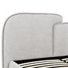 POLSTERBETT EMBRACE - Eichefarben/Hellgrau, MODERN, Holz/Kunststoff (160/200cm) - Bessagi Home